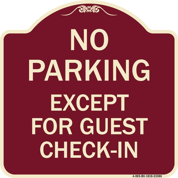 Signmission Parking Reserved for Guests Only Heavy-Gauge Aluminum Architectural Sign, 18" x 18", BU-1818-23386 A-DES-BU-1818-23386 - main